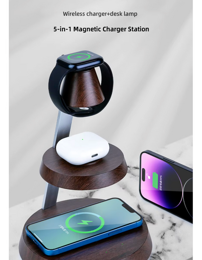 5-in-1 Quick Charge Station Lamp